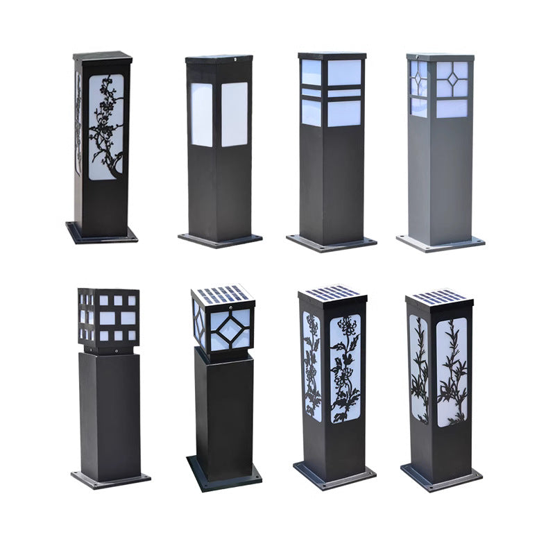 Lawn Lamp Chinese Style LED Outdoor Rainproof Garden Villa Lamp Landscape Lighting Park Community Solar Lawn Lamp