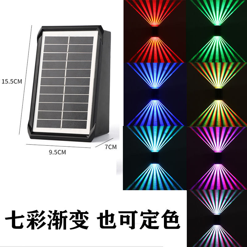 New solar-powered wall washer light, outdoor waterproof villa courtyard light, decorative ambient spotlight, home landscape wall light