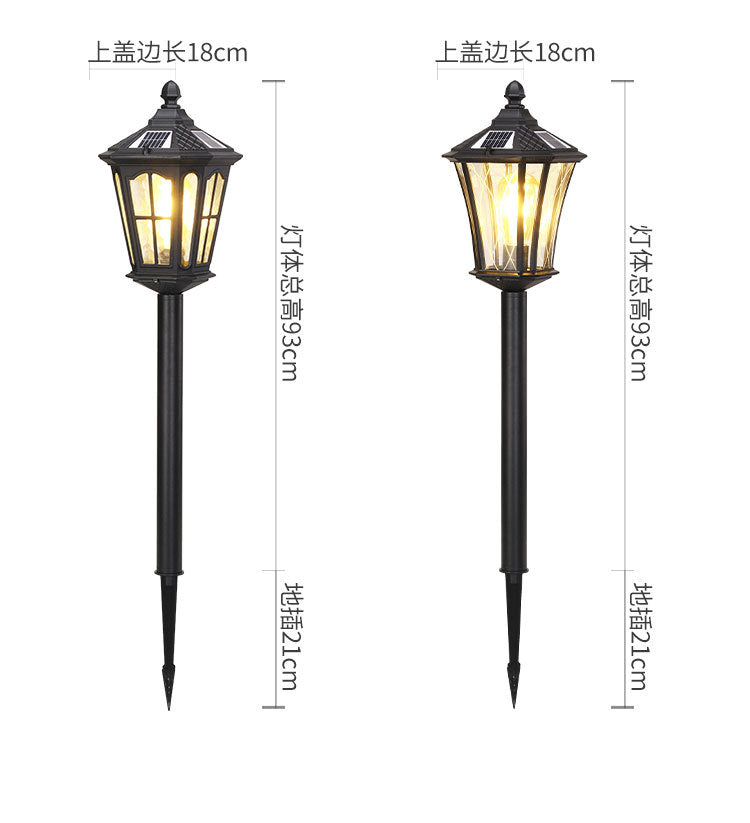 Solar-powered lawn lights, outdoor waterproof garden lights, outdoor ground-mounted pathway lawn lights, ground-mounted garden lights