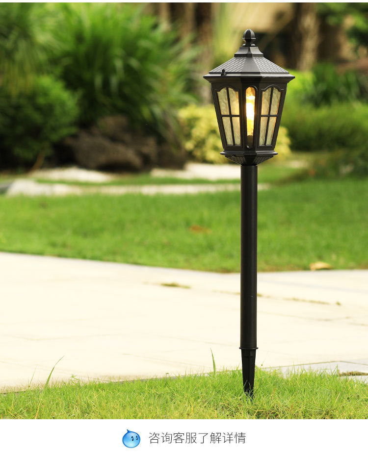 Solar-powered lawn lights, outdoor waterproof garden lights, outdoor ground-mounted pathway lawn lights, ground-mounted garden lights