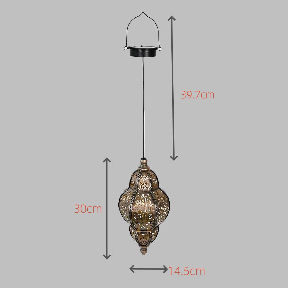 Baroque cross-border European and American style garden lamp, solar-powered iron art baroque hollow-out projection lamp for artistic ambiance in homestays