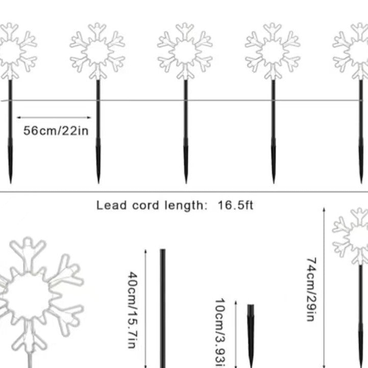 New cross-border LED solar Christmas decoration snowflakes for doorways, courtyards, corridors, and passageways