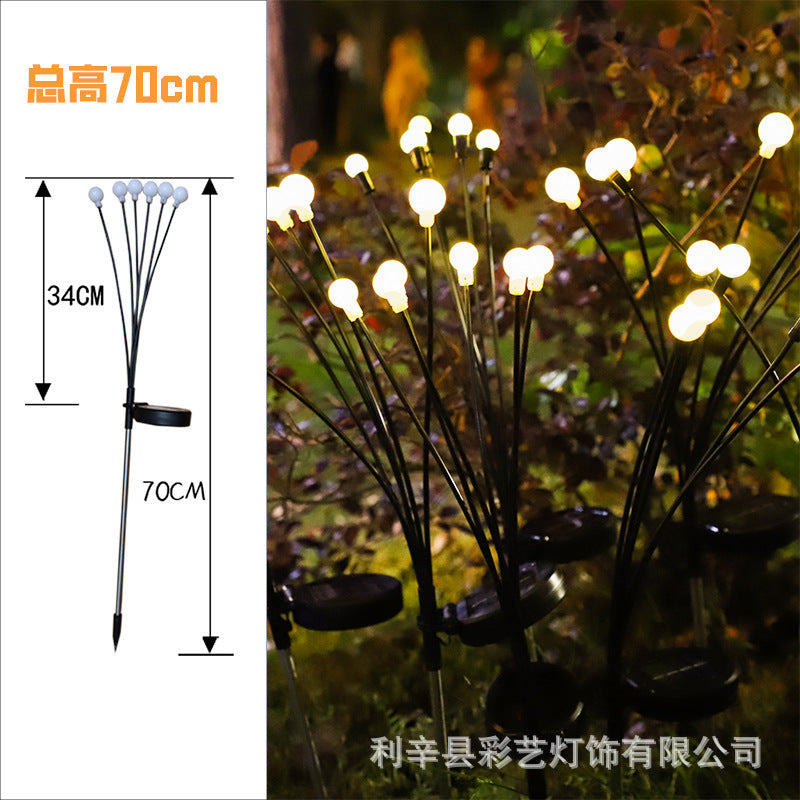 Outdoor solar string lights RGB flickering lawn lights courtyard park LED firefly lights ground lights colorful lights string lights