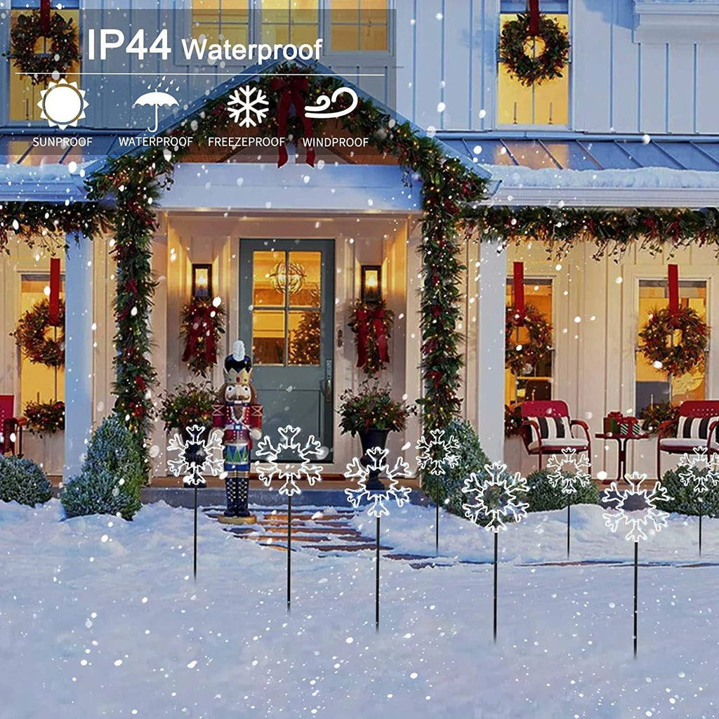 New cross-border LED solar Christmas decoration snowflakes for doorways, courtyards, corridors, and passageways