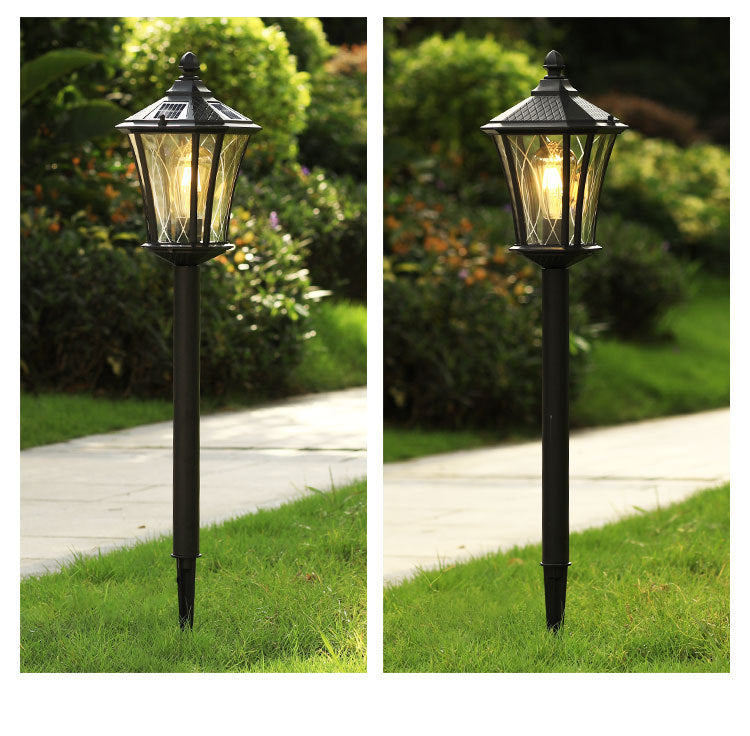 Solar-powered lawn lights, outdoor waterproof garden lights, outdoor ground-mounted pathway lawn lights, ground-mounted garden lights