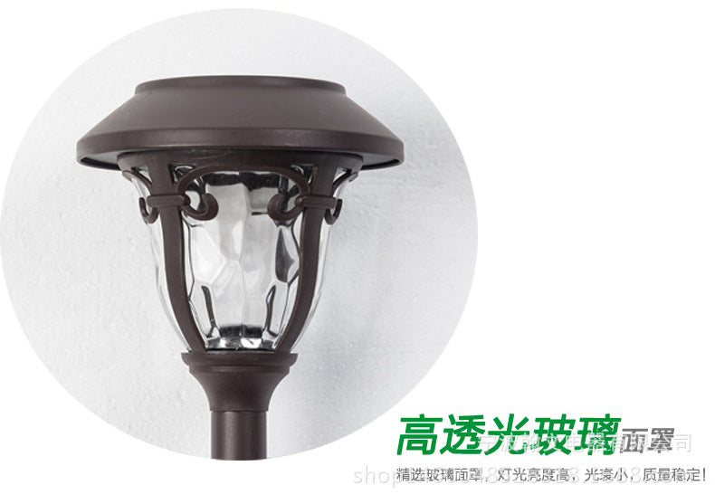Solar-powered lawn lamp for villas, ground-mounted courtyard lamp, garden household waterproof outdoor lamp, park LED street lamp