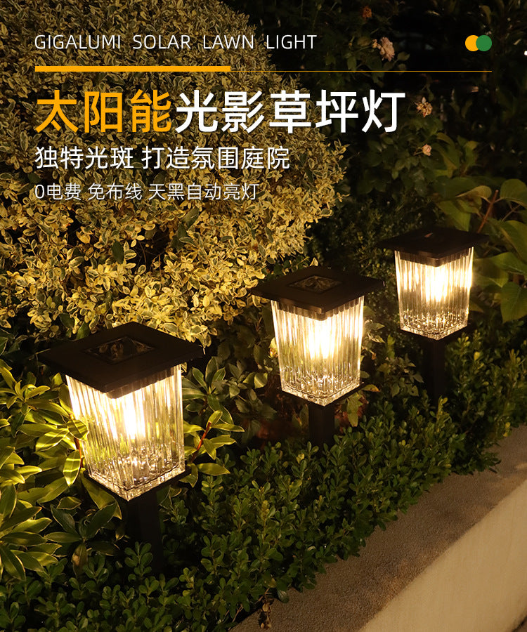 Solar glass light outdoor waterproof wall-mounted courtyard light modern outdoor villa gate garden wall decorative light