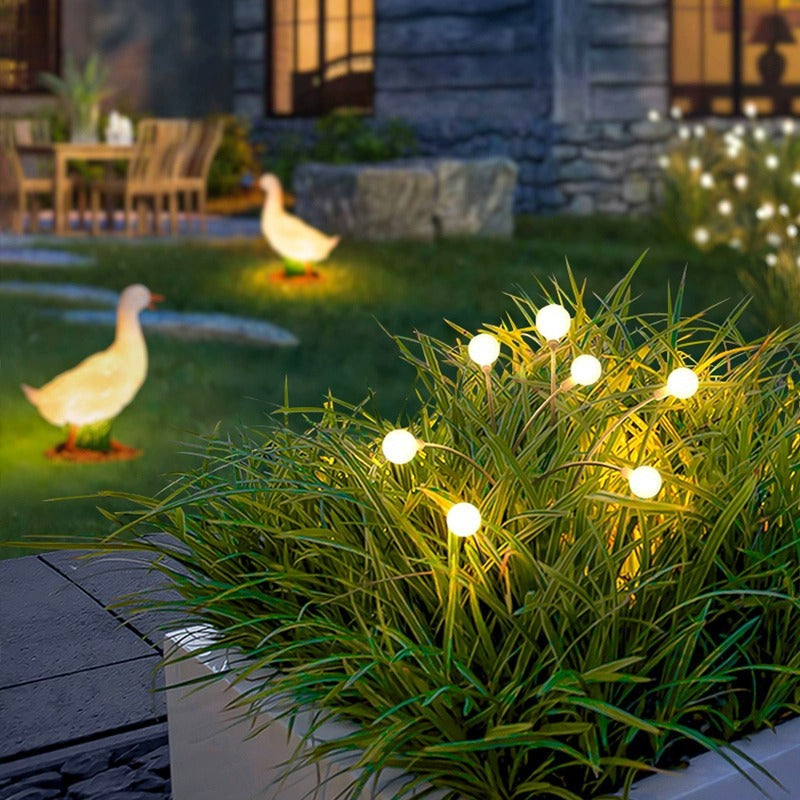 Solar-powered firefly LED lights, garden lawn lights, outdoor waterproof courtyard ambiance ground lights, trendy street lights