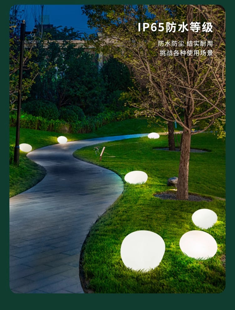 Pebble lights, solar outdoor courtyard lights, villa garden landscape lights, stone lights, lawn lights, decorative ground lights
