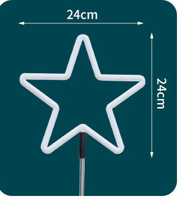 Directly from the manufacturer: Outdoor lighting solar neon LED star ground-insert garden courtyard holiday decorative lawn lights