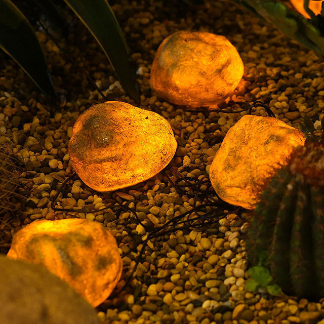 Solar-Powered Simulated Cow Manure Stone Lamp for Outdoor Garden, Lawn, Park, and Square Decoration