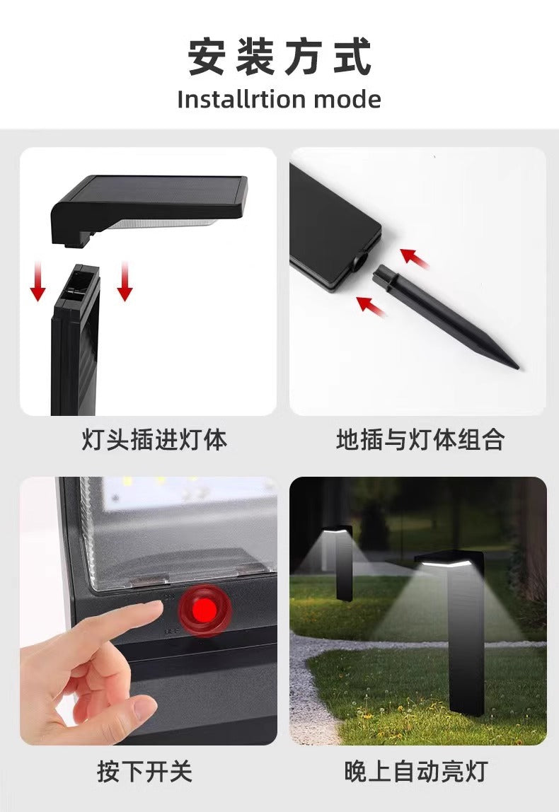 Solar outdoor lights for home use, courtyard lawn lights, villa garden community street lights, waterproof landscape lighting, ground-mounted lights