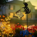Cross-border solar LED waterproof outdoor water kettle flowing water garden light landscape light iron art sensor light