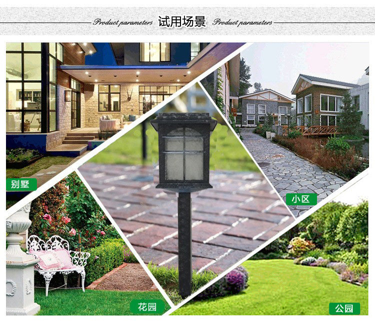European-style solar lawn garden lights for outdoor decoration, waterproof, suitable for villas and residential areas, floor-standing landscape LED lights