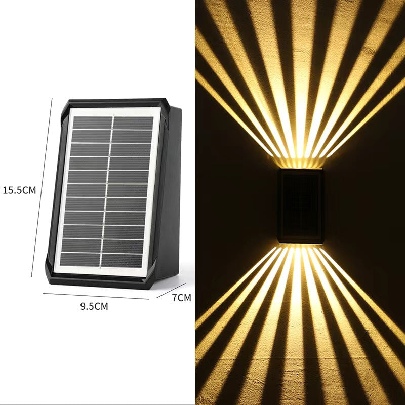 New solar-powered wall washer light, outdoor waterproof villa courtyard light, decorative ambient spotlight, home landscape wall light