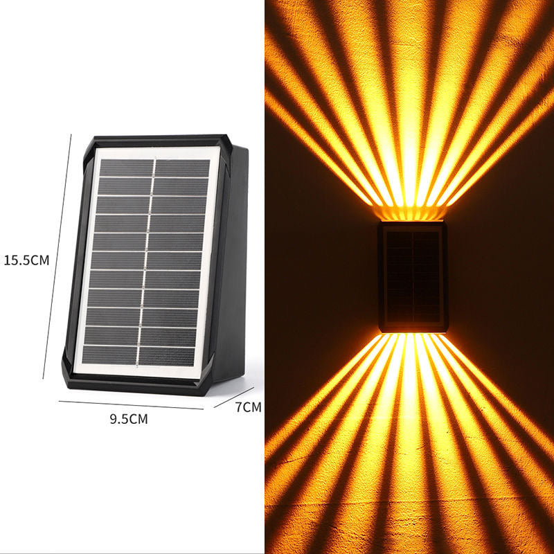 New solar-powered wall washer light, outdoor waterproof villa courtyard light, decorative ambient spotlight, home landscape wall light
