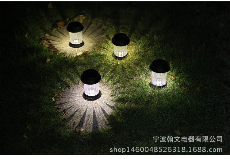 Solar-powered outdoor waterproof lawn light LED ground plug landscape courtyard garden villa decorative lighting pathway plastic