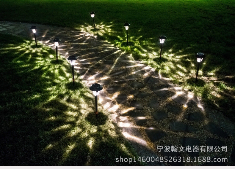 Solar-powered lawn lamp for villas, ground-mounted courtyard lamp, garden household waterproof outdoor lamp, park LED street lamp