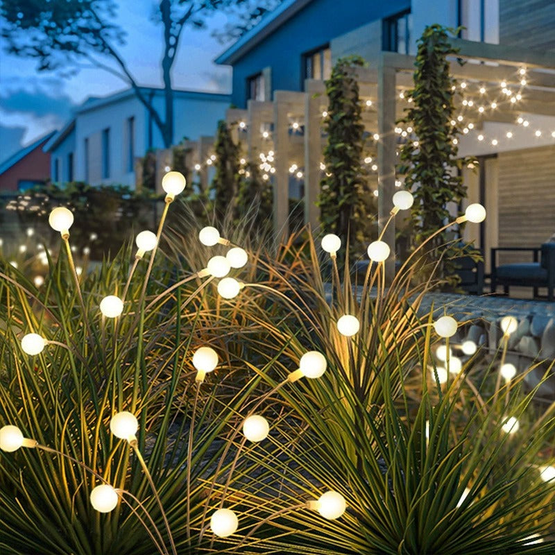 Solar-powered firefly LED lights, garden lawn lights, outdoor waterproof courtyard ambiance ground lights, trendy street lights