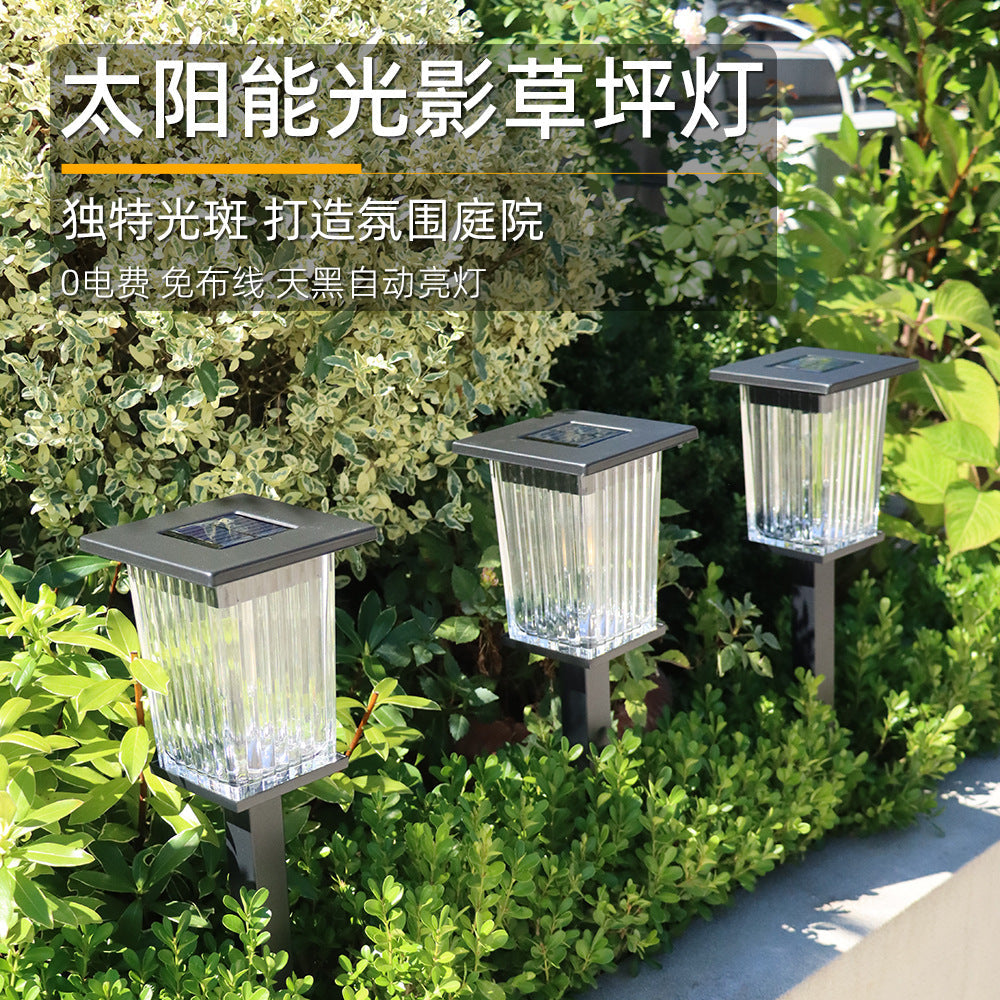 Solar glass light outdoor waterproof wall-mounted courtyard light modern outdoor villa gate garden wall decorative light