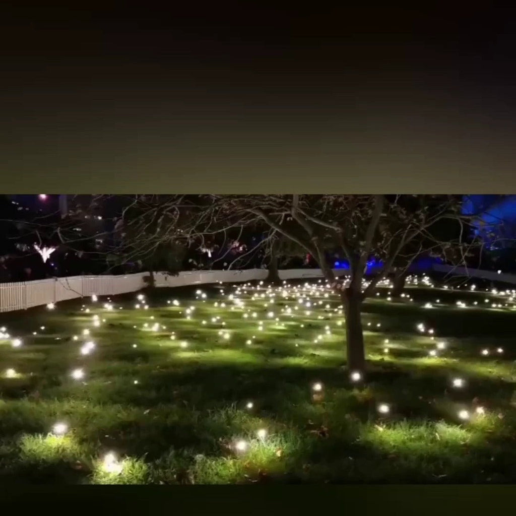 Solar-powered firefly LED lights, garden lawn lights, outdoor waterproof courtyard ambiance ground lights, trendy street lights