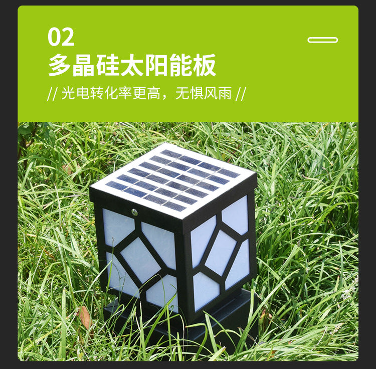 Lawn Lamp Chinese Style LED Outdoor Rainproof Garden Villa Lamp Landscape Lighting Park Community Solar Lawn Lamp