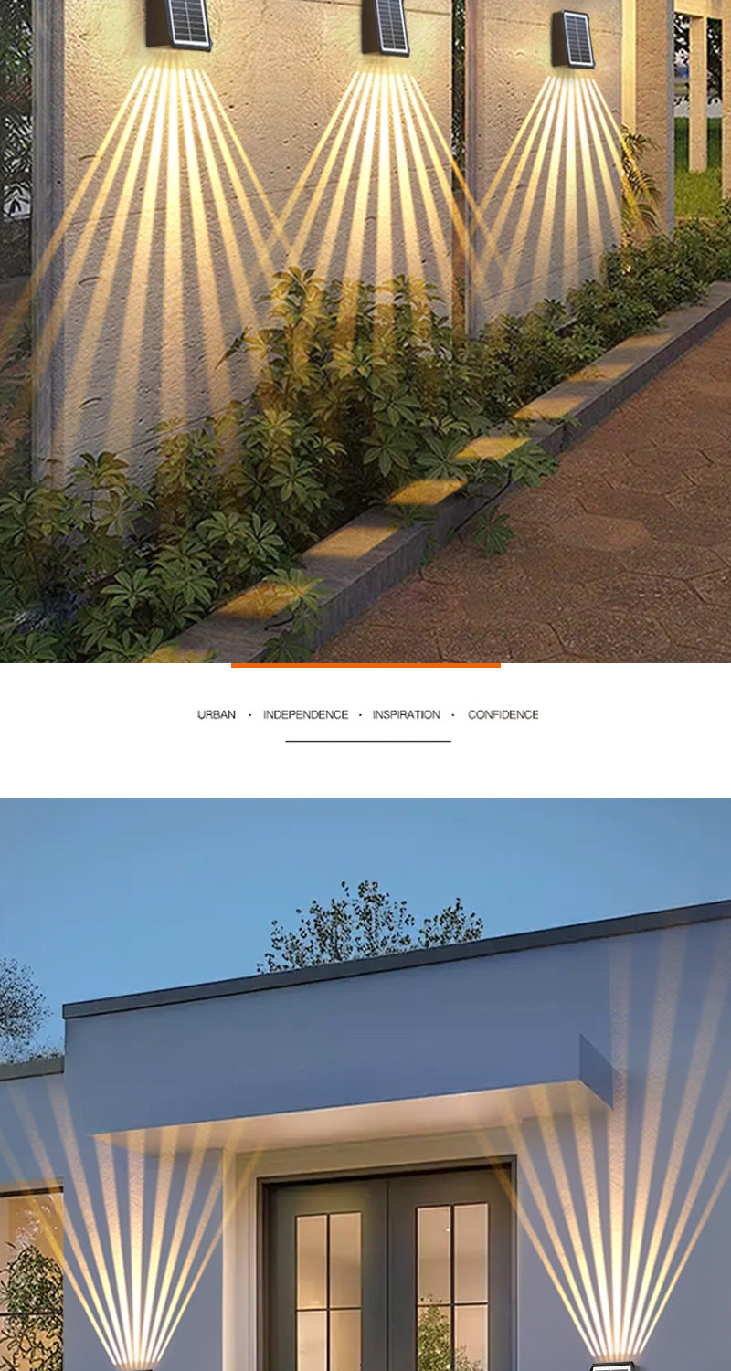 New solar-powered wall washer light, outdoor waterproof villa courtyard light, decorative ambient spotlight, home landscape wall light