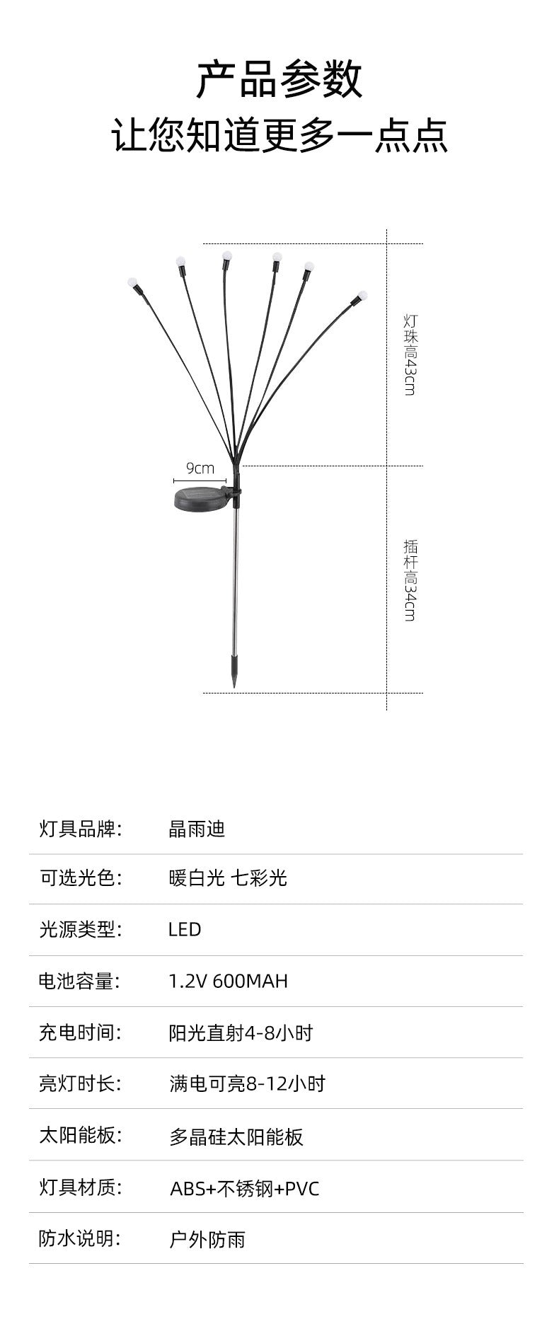 Solar-powered firefly LED lights, garden lawn lights, outdoor waterproof courtyard ambiance ground lights, trendy street lights