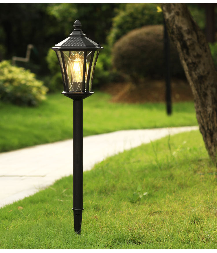 Solar-powered lawn lights, outdoor waterproof garden lights, outdoor ground-mounted pathway lawn lights, ground-mounted garden lights