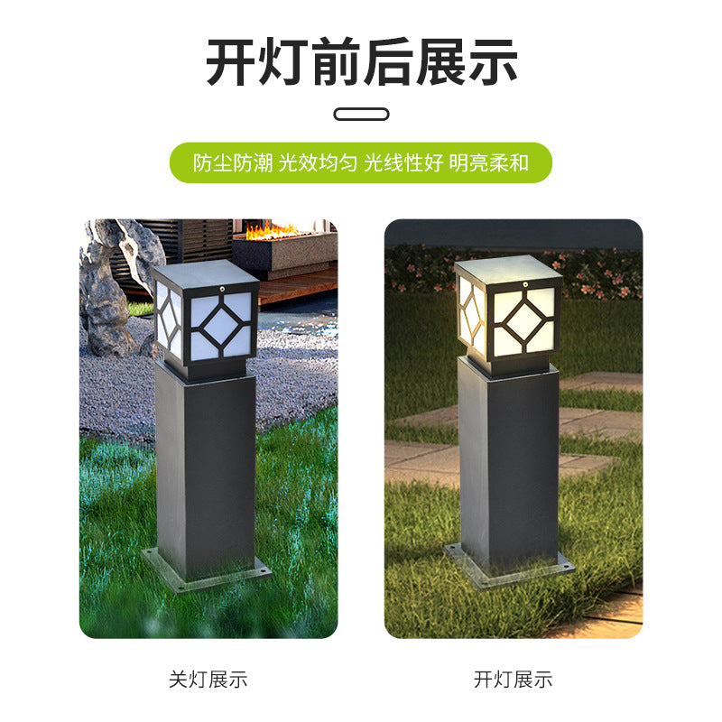 Lawn Lamp Chinese Style LED Outdoor Rainproof Garden Villa Lamp Landscape Lighting Park Community Solar Lawn Lamp