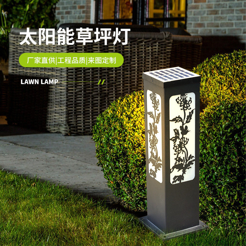 Lawn Lamp Chinese Style LED Outdoor Rainproof Garden Villa Lamp Landscape Lighting Park Community Solar Lawn Lamp