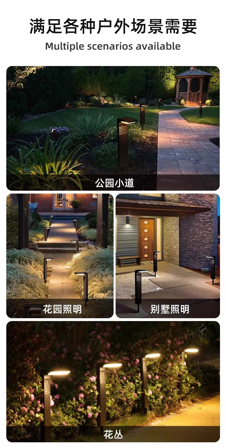 Solar outdoor lights for home use, courtyard lawn lights, villa garden community street lights, waterproof landscape lighting, ground-mounted lights