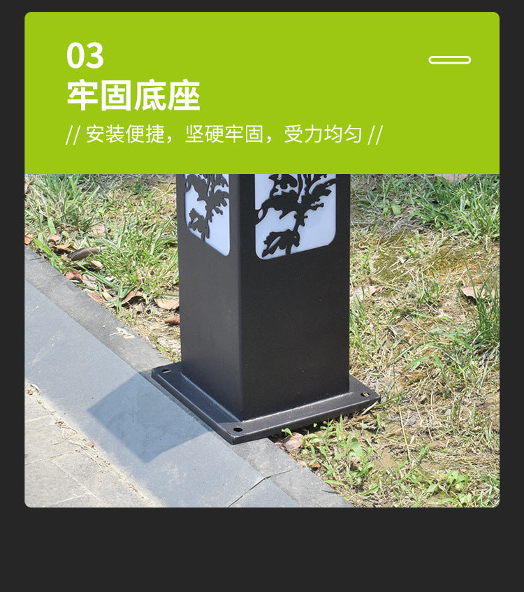 Lawn Lamp Chinese Style LED Outdoor Rainproof Garden Villa Lamp Landscape Lighting Park Community Solar Lawn Lamp