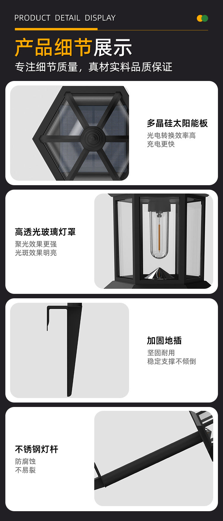 Exterior wall retro terrace simple American country style outdoor courtyard living room villa corridor aisle balcony waterproof wall lamp