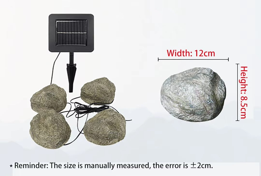 Solar-Powered Simulated Cow Manure Stone Lamp for Outdoor Garden, Lawn, Park, and Square Decoration