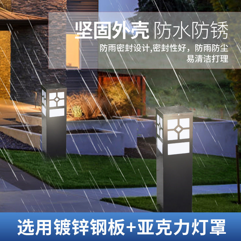 Lawn Lamp Chinese Style LED Outdoor Rainproof Garden Villa Lamp Landscape Lighting Park Community Solar Lawn Lamp