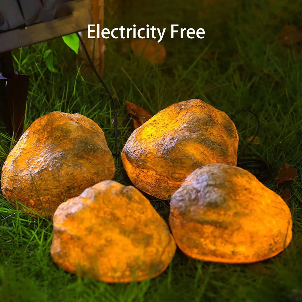 Solar-Powered Simulated Cow Manure Stone Lamp for Outdoor Garden, Lawn, Park, and Square Decoration