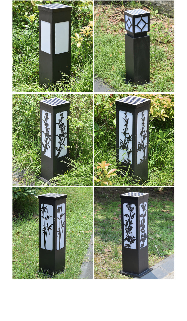Lawn Lamp Chinese Style LED Outdoor Rainproof Garden Villa Lamp Landscape Lighting Park Community Solar Lawn Lamp