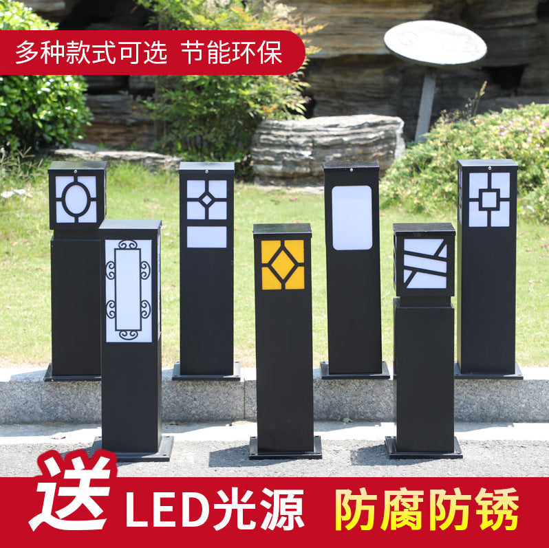 Lawn Lamp Chinese Style LED Outdoor Rainproof Garden Villa Lamp Landscape Lighting Park Community Solar Lawn Lamp