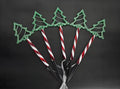 LED Solar Powered 1-to-5 Christmas Tree Ground Lights Outdoor Waterproof Decorative Atmosphere Lights for Courtyard and Lawn