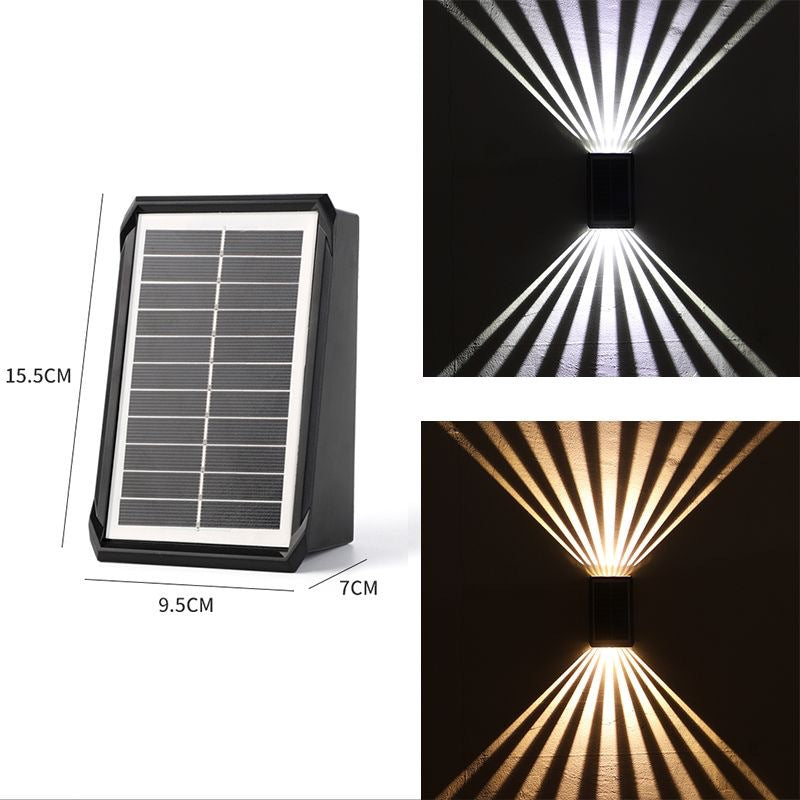 New solar-powered wall washer light, outdoor waterproof villa courtyard light, decorative ambient spotlight, home landscape wall light