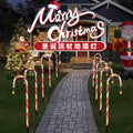 Outdoor garden lawn LED solar cane lights Christmas candy decorative lights scene arrangement ground lights