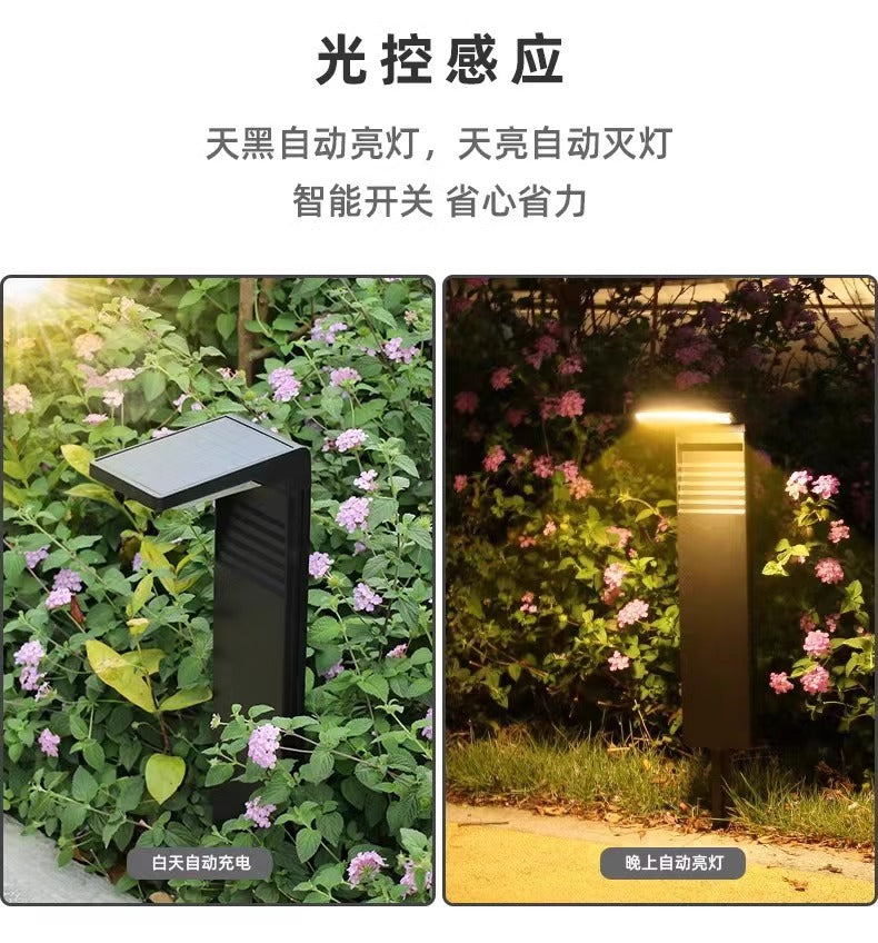 Solar outdoor lights for home use, courtyard lawn lights, villa garden community street lights, waterproof landscape lighting, ground-mounted lights