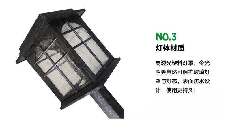 European-style solar lawn garden lights for outdoor decoration, waterproof, suitable for villas and residential areas, floor-standing landscape LED lights